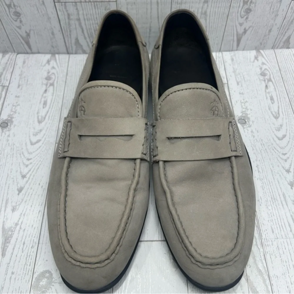 Brooks Brothers Size 8.5 Gray/Taupe Penny Loafers Suede Flats